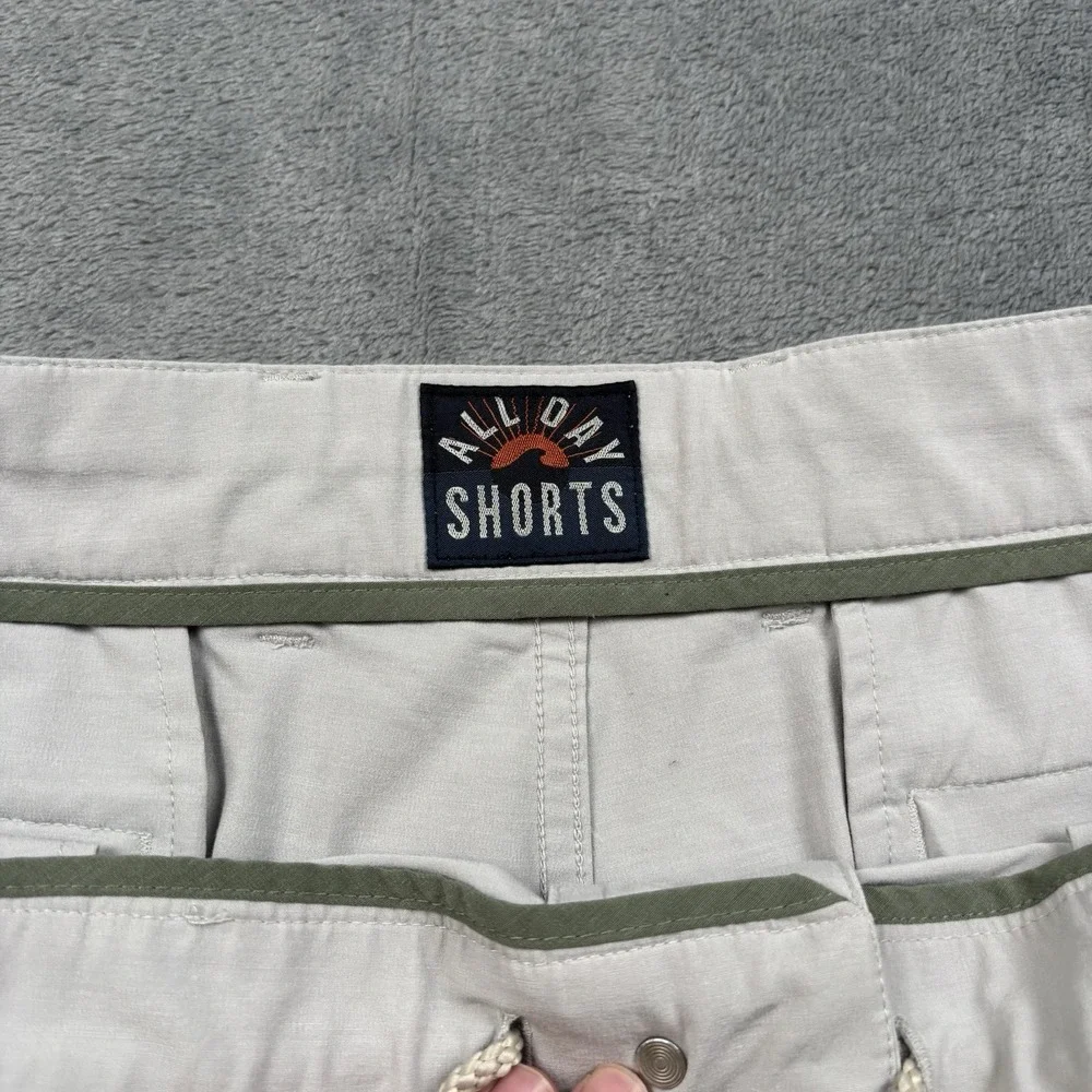 Faherty Shorts Mens 36 Gray All Day Hybrid Quick Dry Stretch Drawstring MSC0012